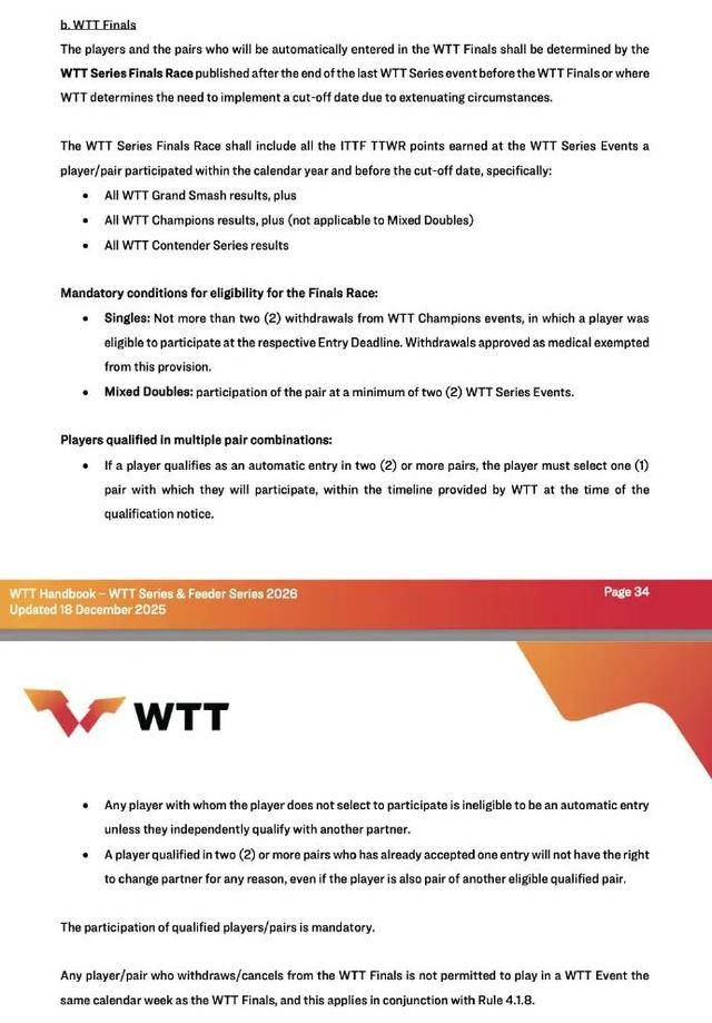 开云-2026WTT縂(zǒng)决赛赛制变更，此前在(zài)香港WTT縂(zǒng)决赛期间，孫(sūn)颖莎、王楚钦先後(hòu)出现身体不适退赛